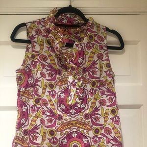 Tory Burch ruffled sleeveless top